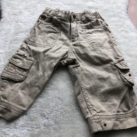 Boys linen blend cargo style pants size 9-12 month - Picture 2 of 4